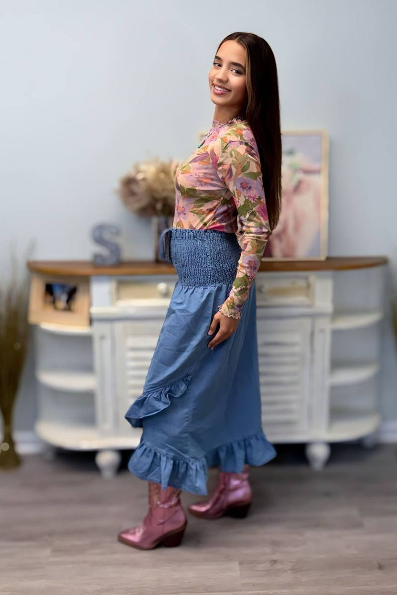 Blue Skies Convertible Dress-2-Skirt