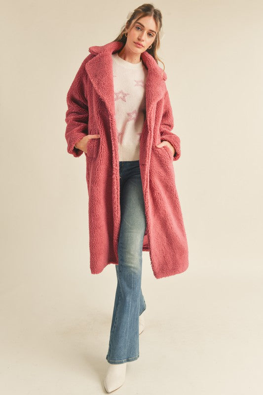 Rosé Dream Teddy Coat