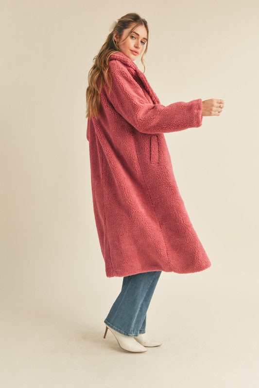 Rosé Dream Teddy Coat