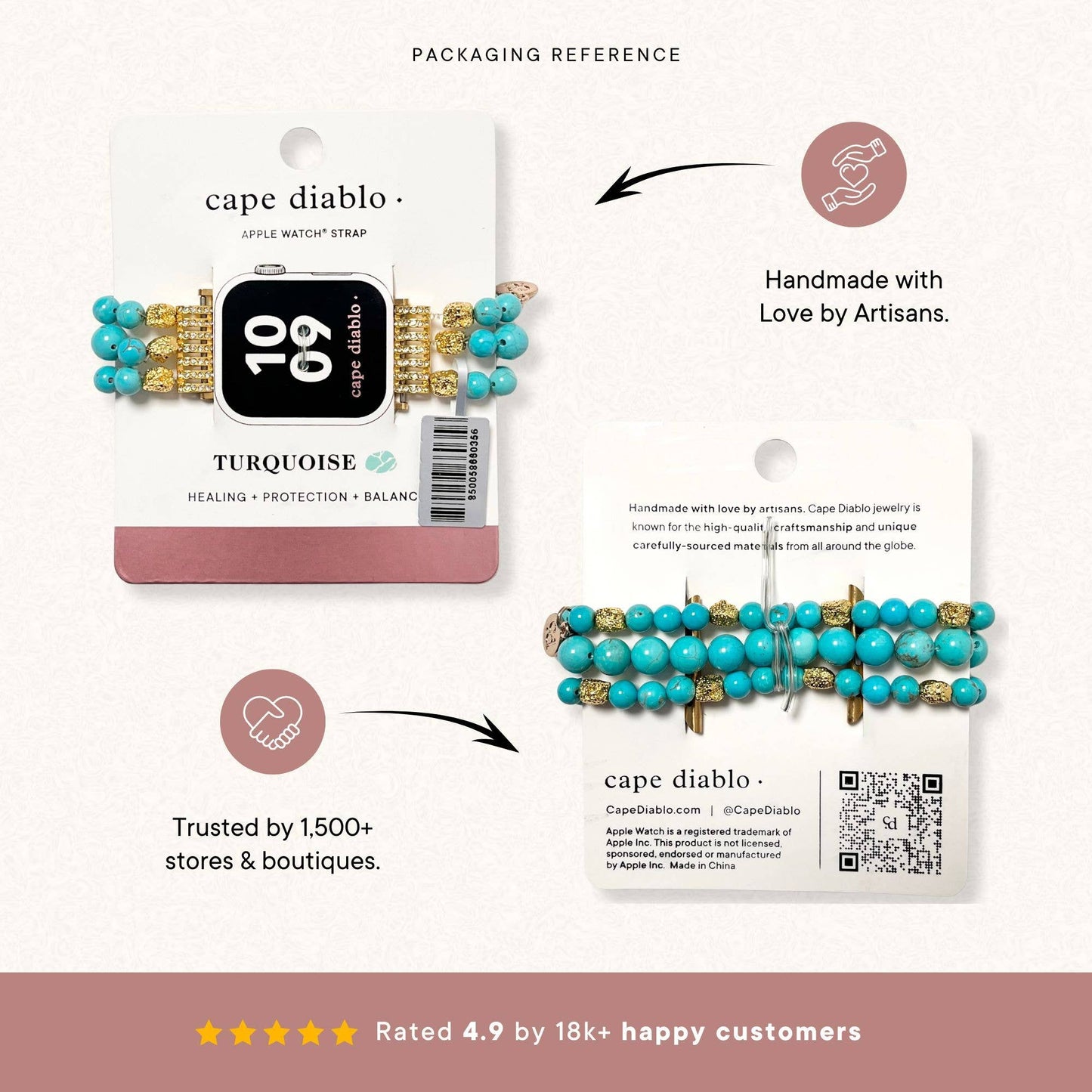 Watch Strap for Apple - Heavenly Howlite