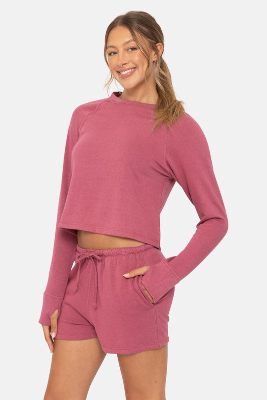 Boxy Raglan Lounge Long Sleeve