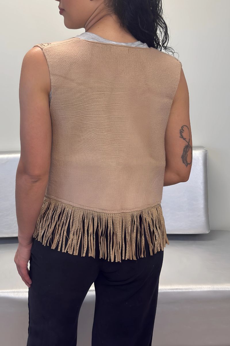 Western Dazzle Fringe Vest