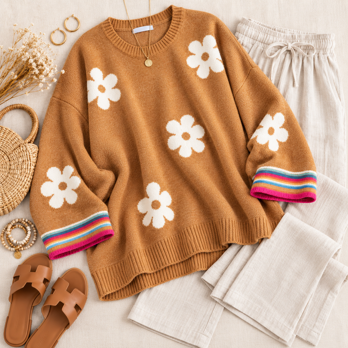 Luvvi Floral Oversized Pullover
