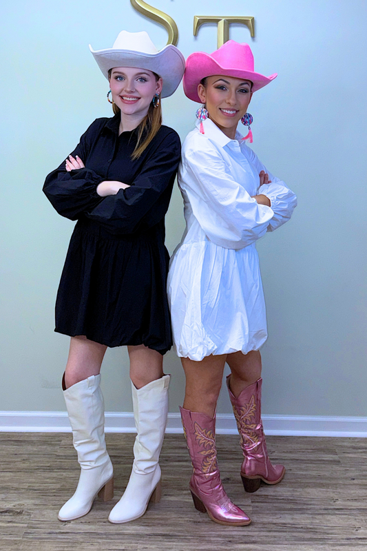 The Meg Bubble Hem Mini (Black)