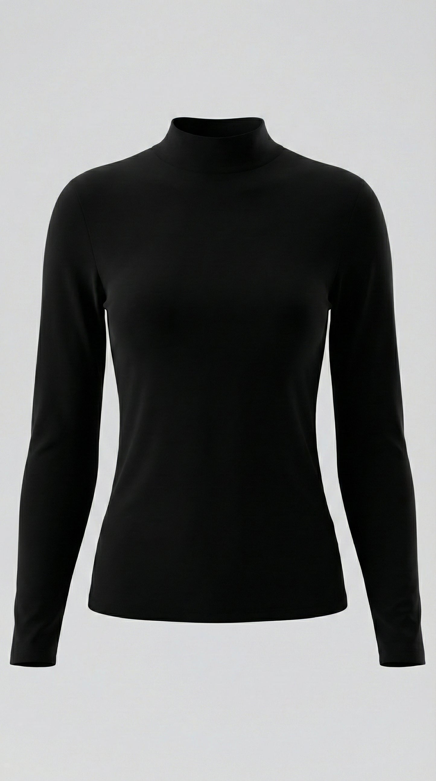 Reversible Mock Neck Top (Black)