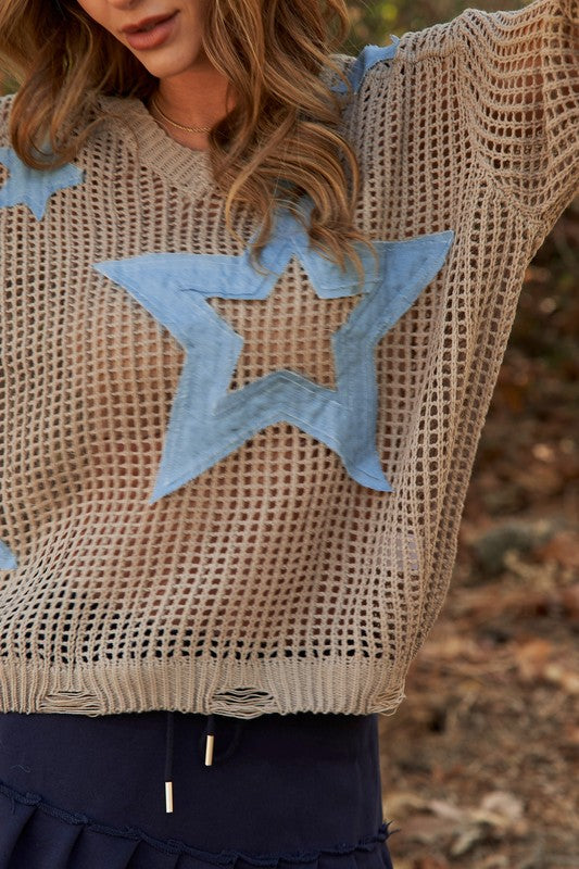 Beach Vibe Star Sweater