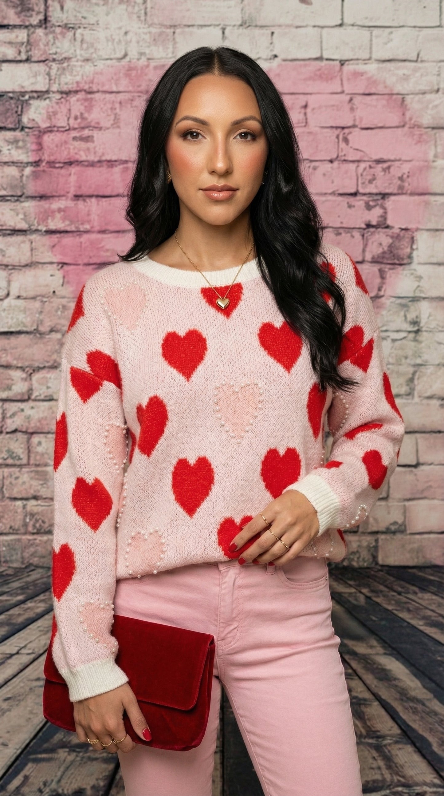 Heart of Class Pearl Detail Sweater