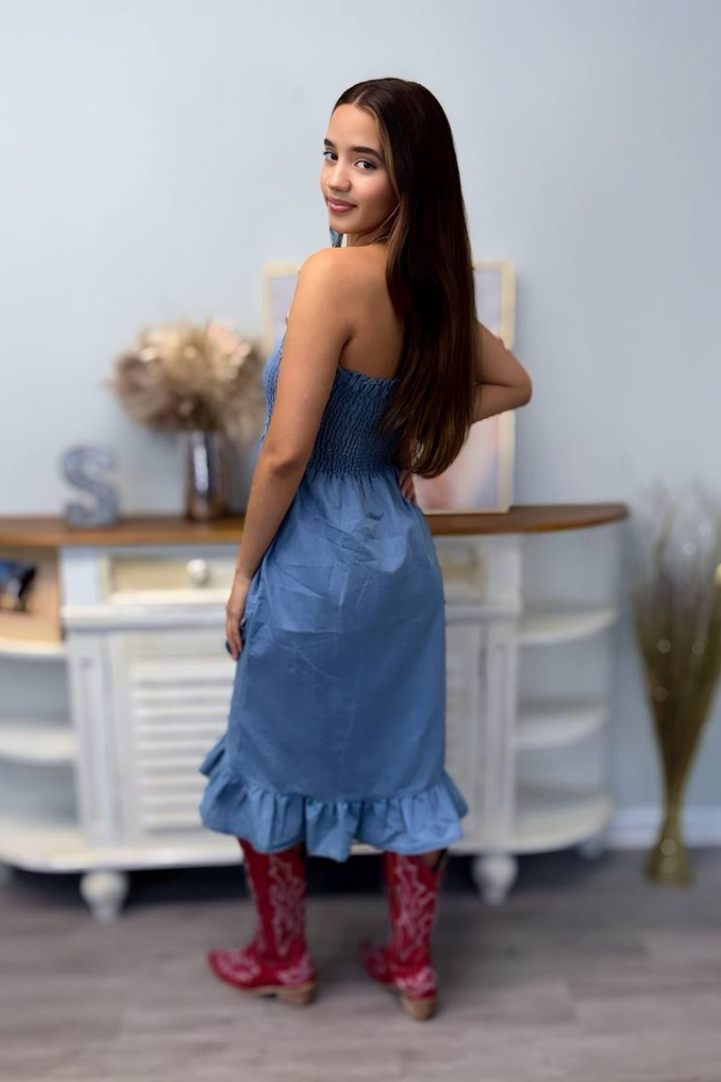 Blue Skies Convertible Dress-2-Skirt