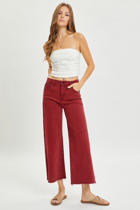 Risen High Rise Tummy Control Crop Jeans (Plus)