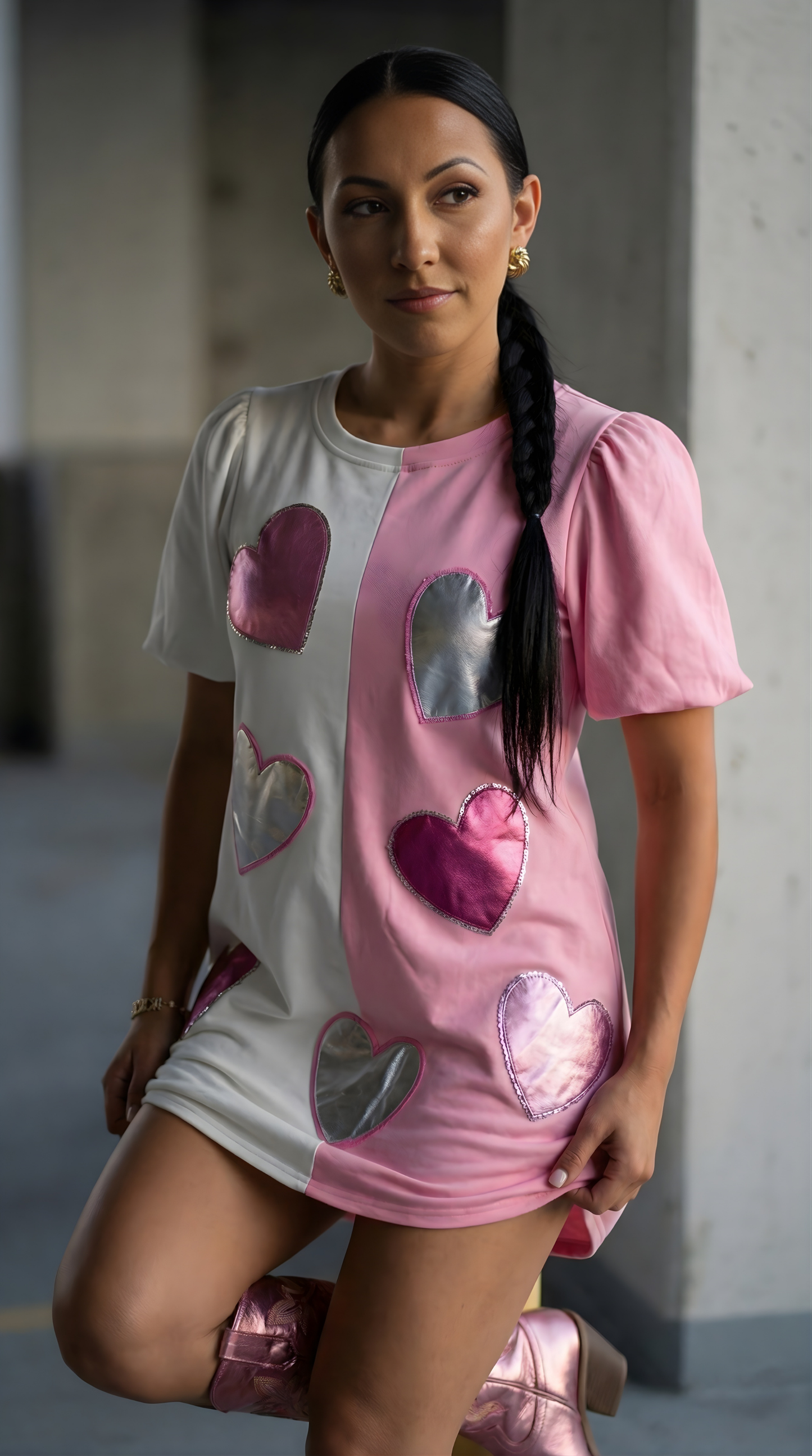 Luv U More Color Block Dress