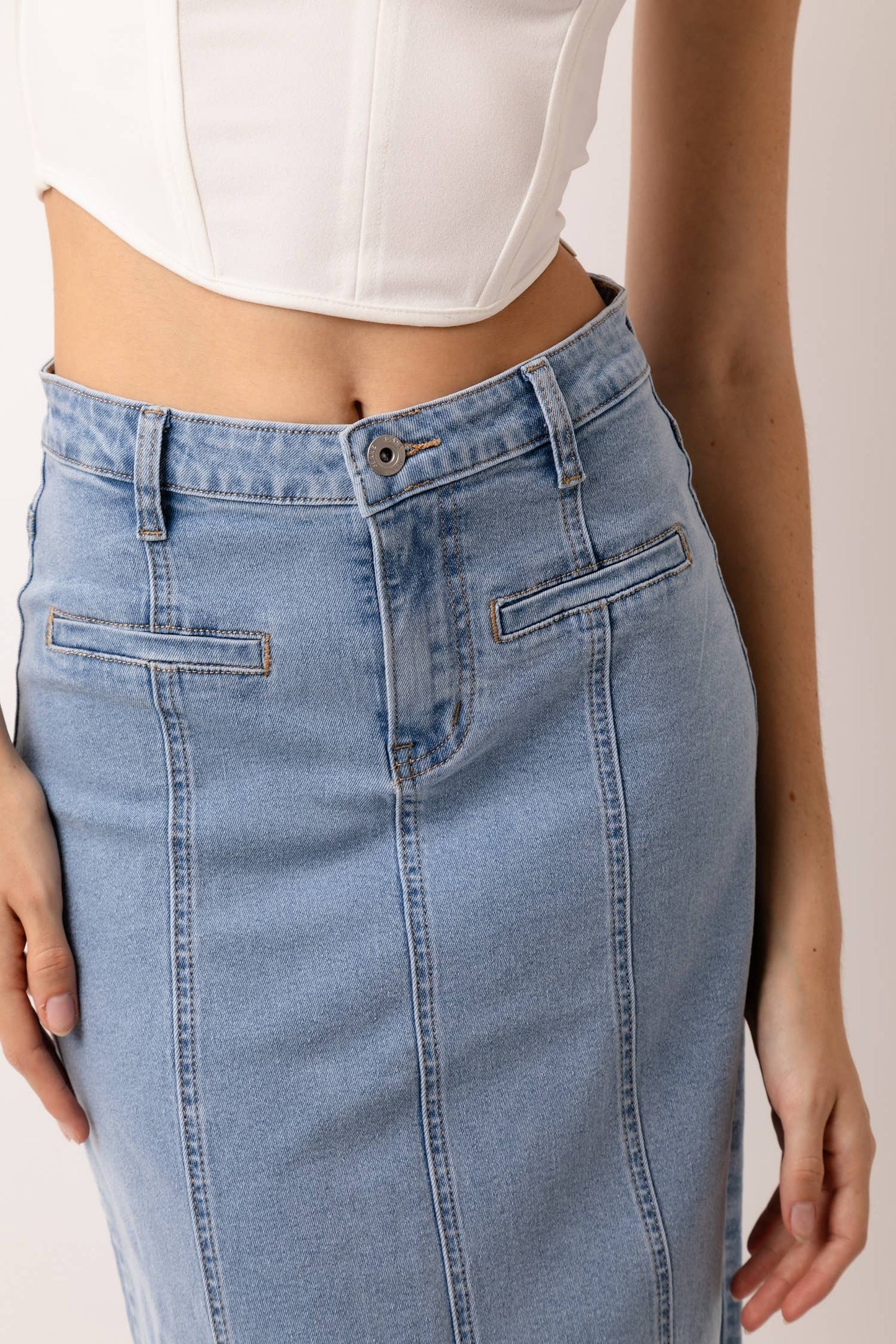 Urban Muse Denim Maxi Skirt