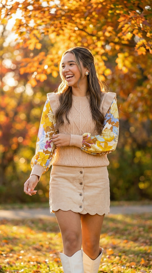 Fashionably Cute Corduroy Skirt