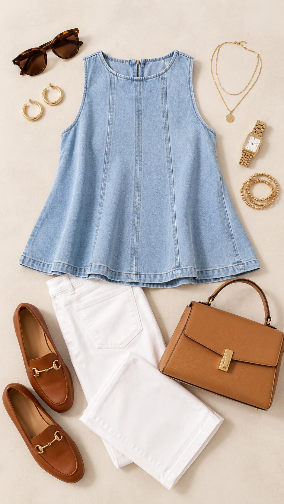 Blue Hour Denim Swing Tank