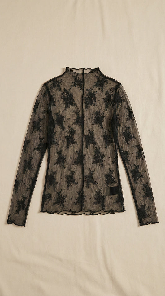 The Midnight Lace Layering Top - Plus Size