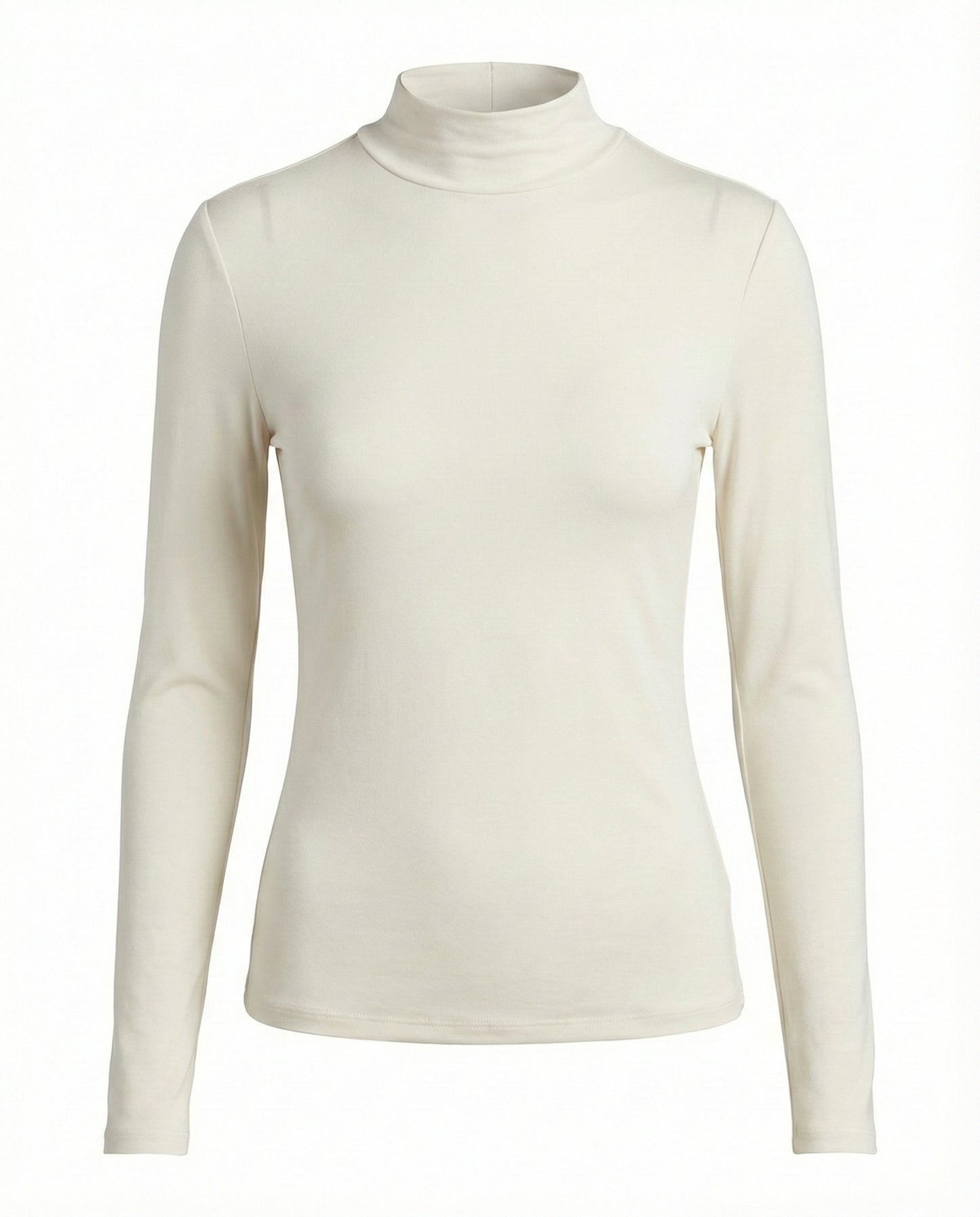 Reversible Mock Neck Top (Beige)