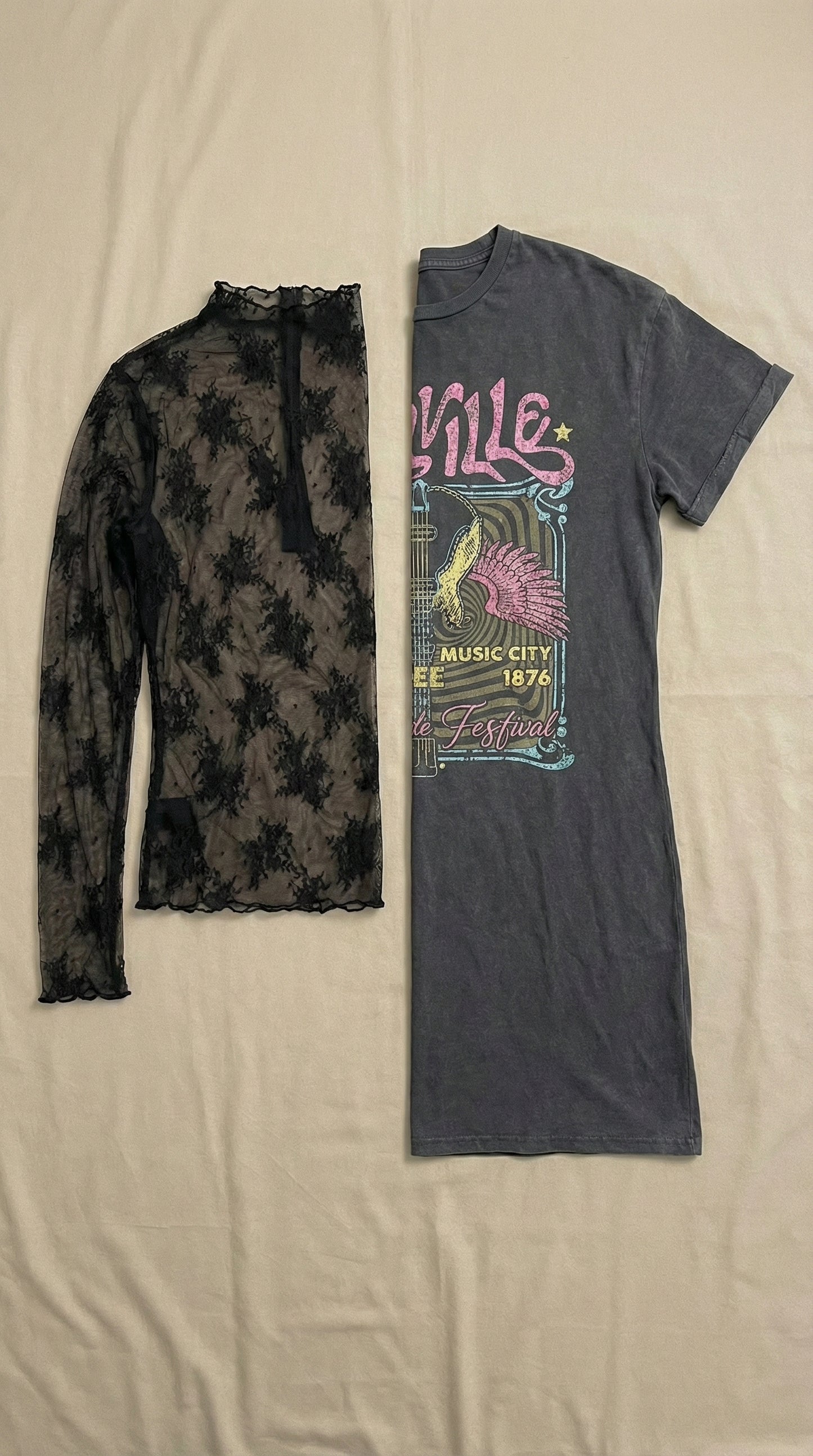 Nashville Nostalgia Oversized Tee Dress - Plus Size