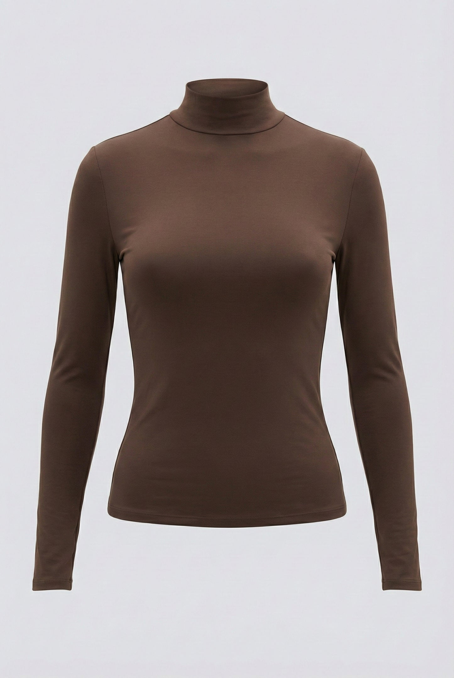 Reversible Mock Neck Top (Mocha)
