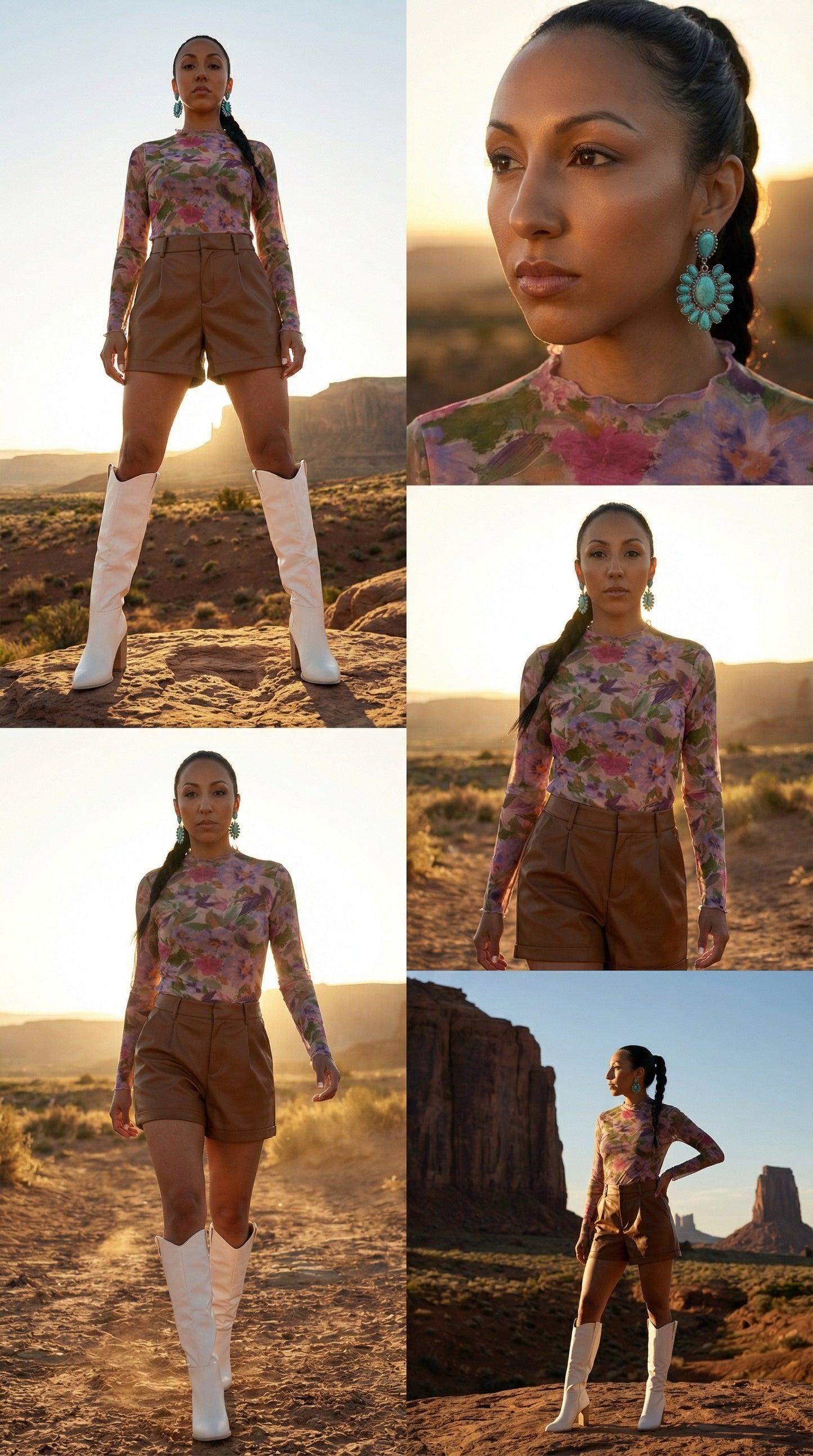 Staci Vegan Leather Shorts (Dark Camel)