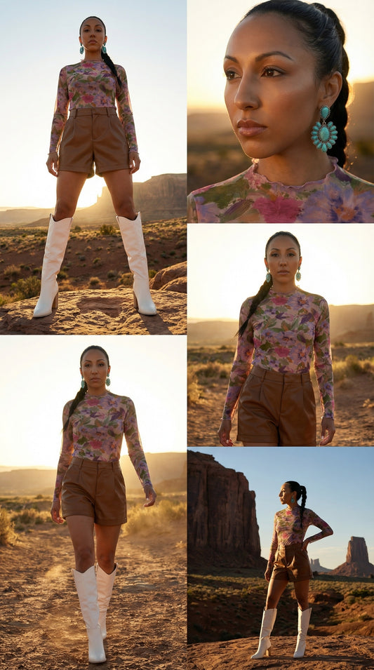 Staci Vegan Leather Shorts (Dark Camel)