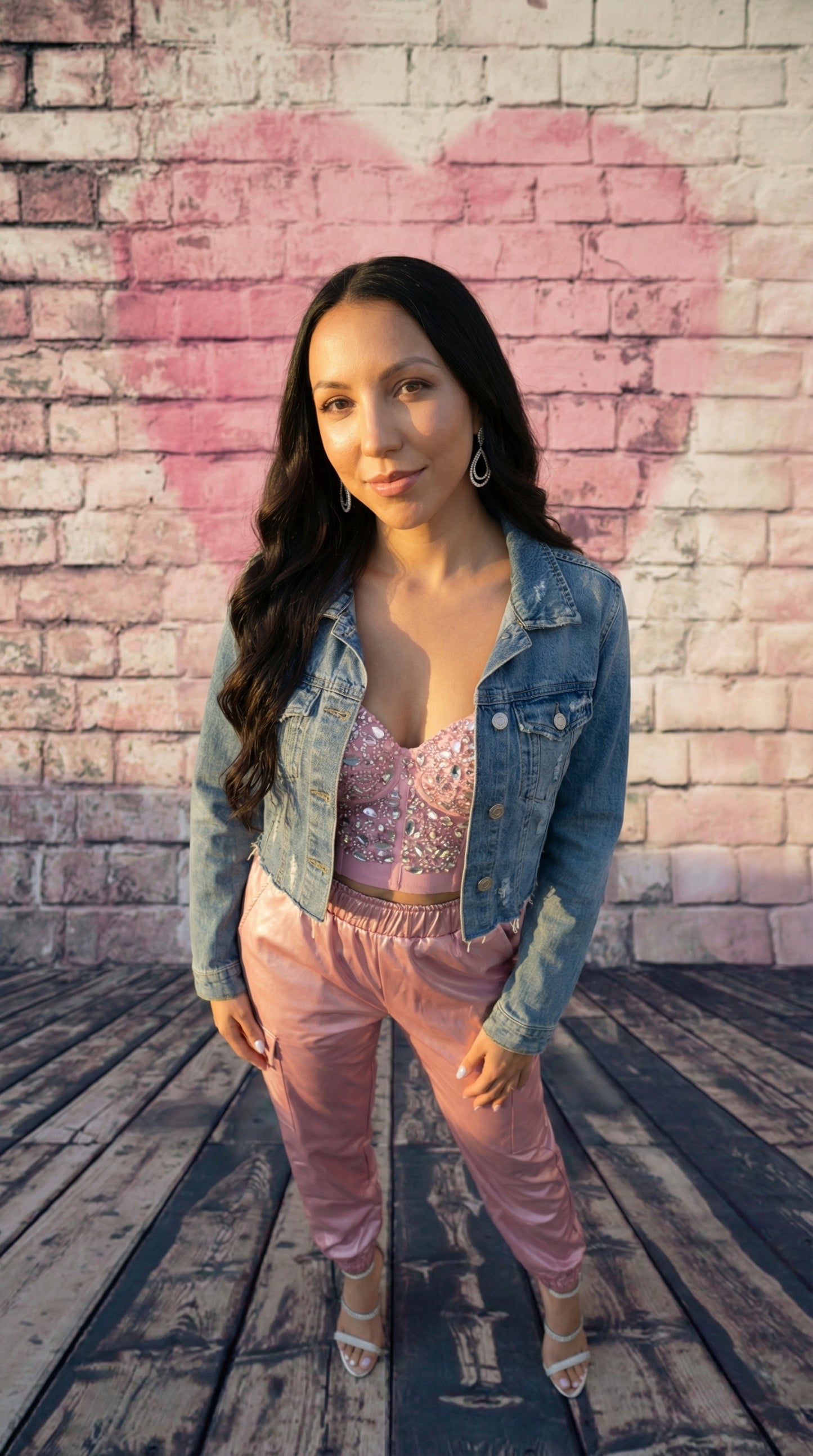 Baddie Attitude Metallic Faux Leather Cargo Pants