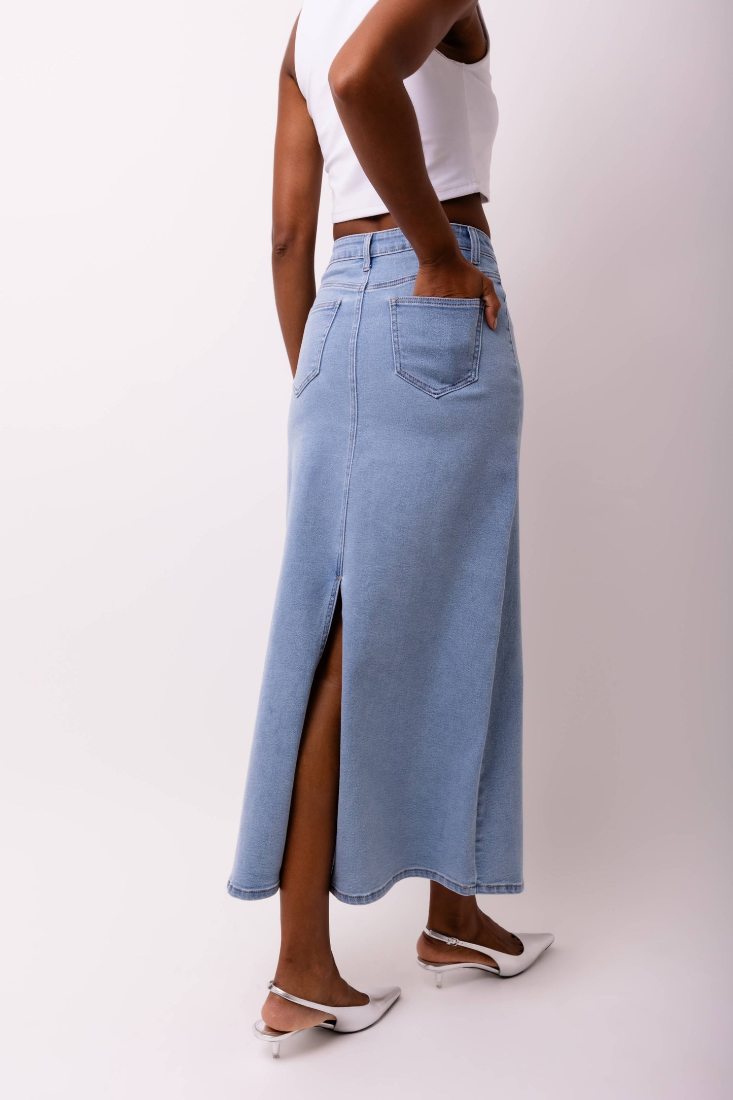 Urban Muse Denim Maxi Skirt