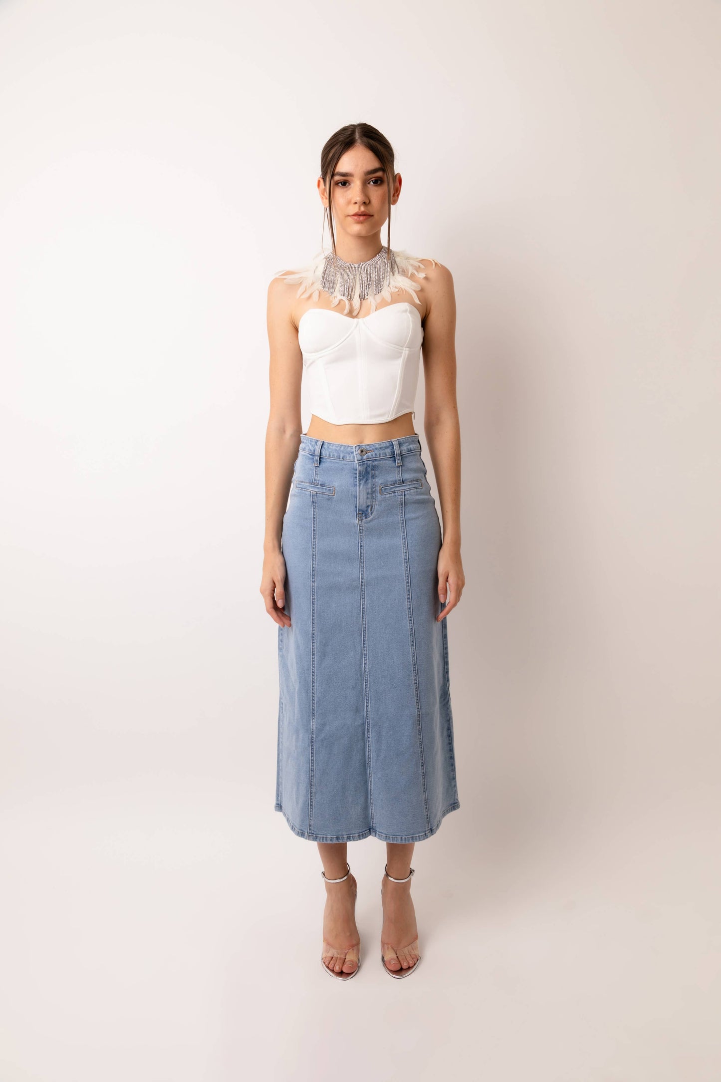 Urban Muse Denim Maxi Skirt