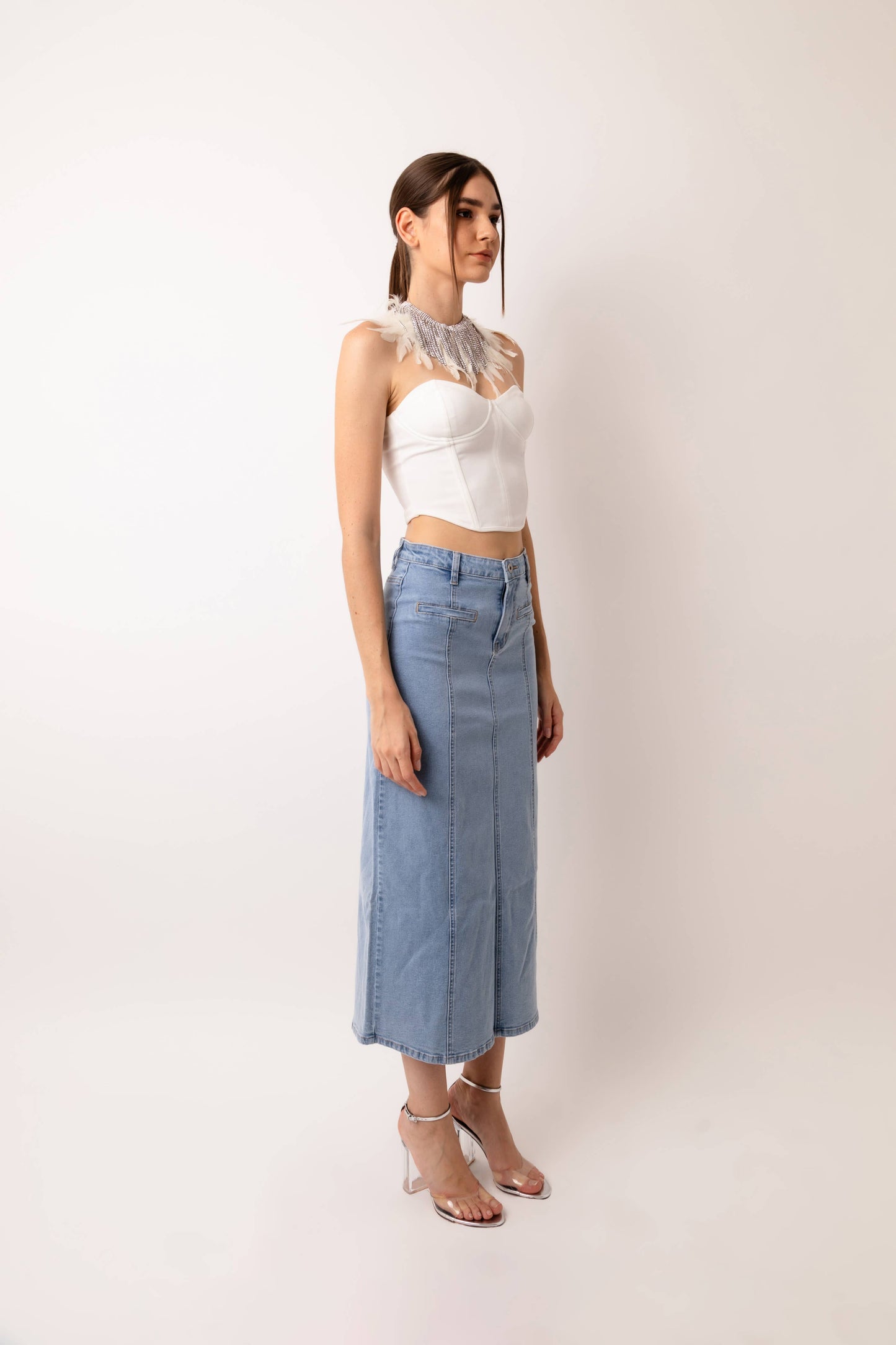 Urban Muse Denim Maxi Skirt