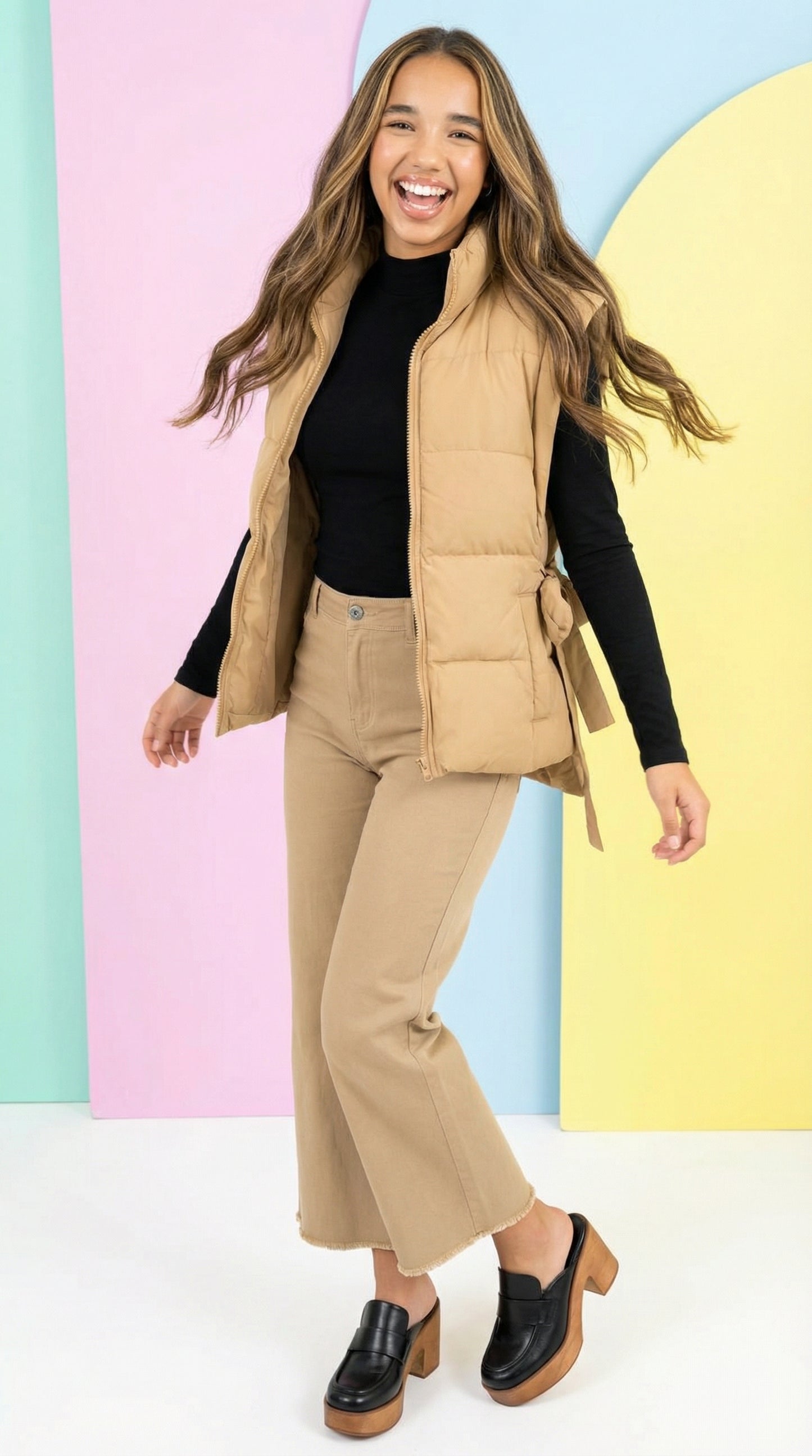 Cozy Cargo Puffer Vest (Mocha)