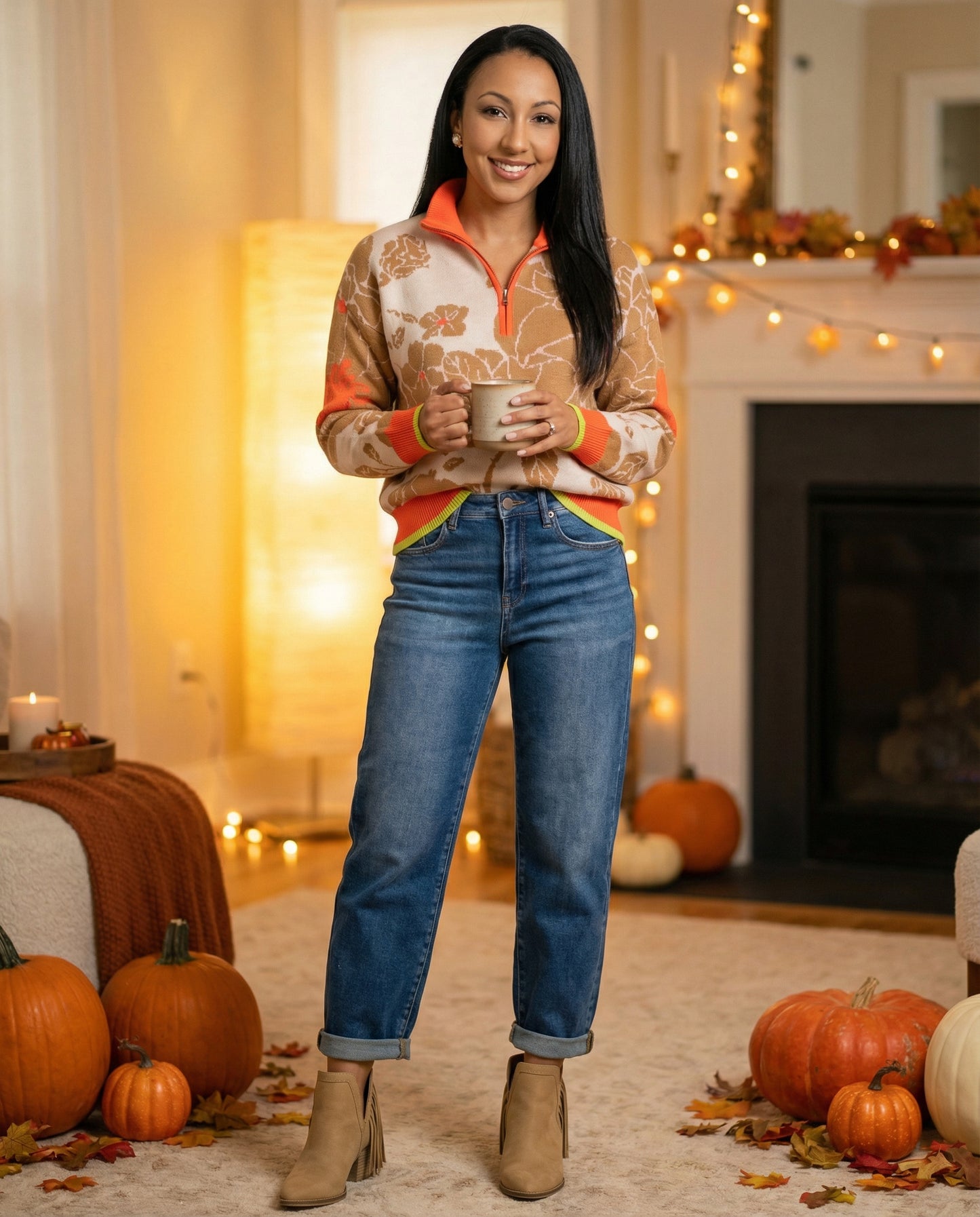 Risen High Rise Crop Mild Barrel Jeans